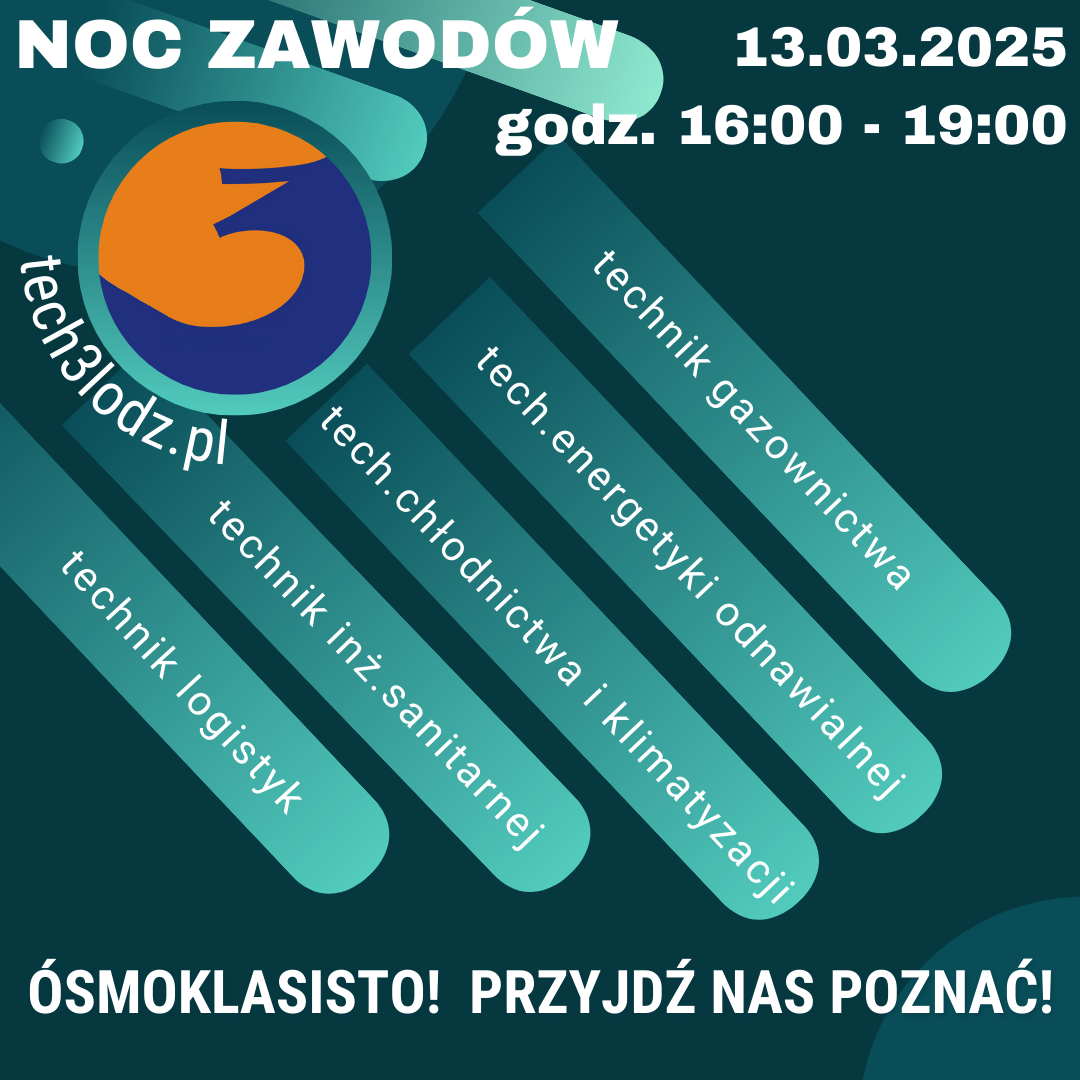 grafika reklamujaca Noc Zawodów