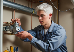 Obraz wygenerowany przy pomocy AI - technik gazownictwa