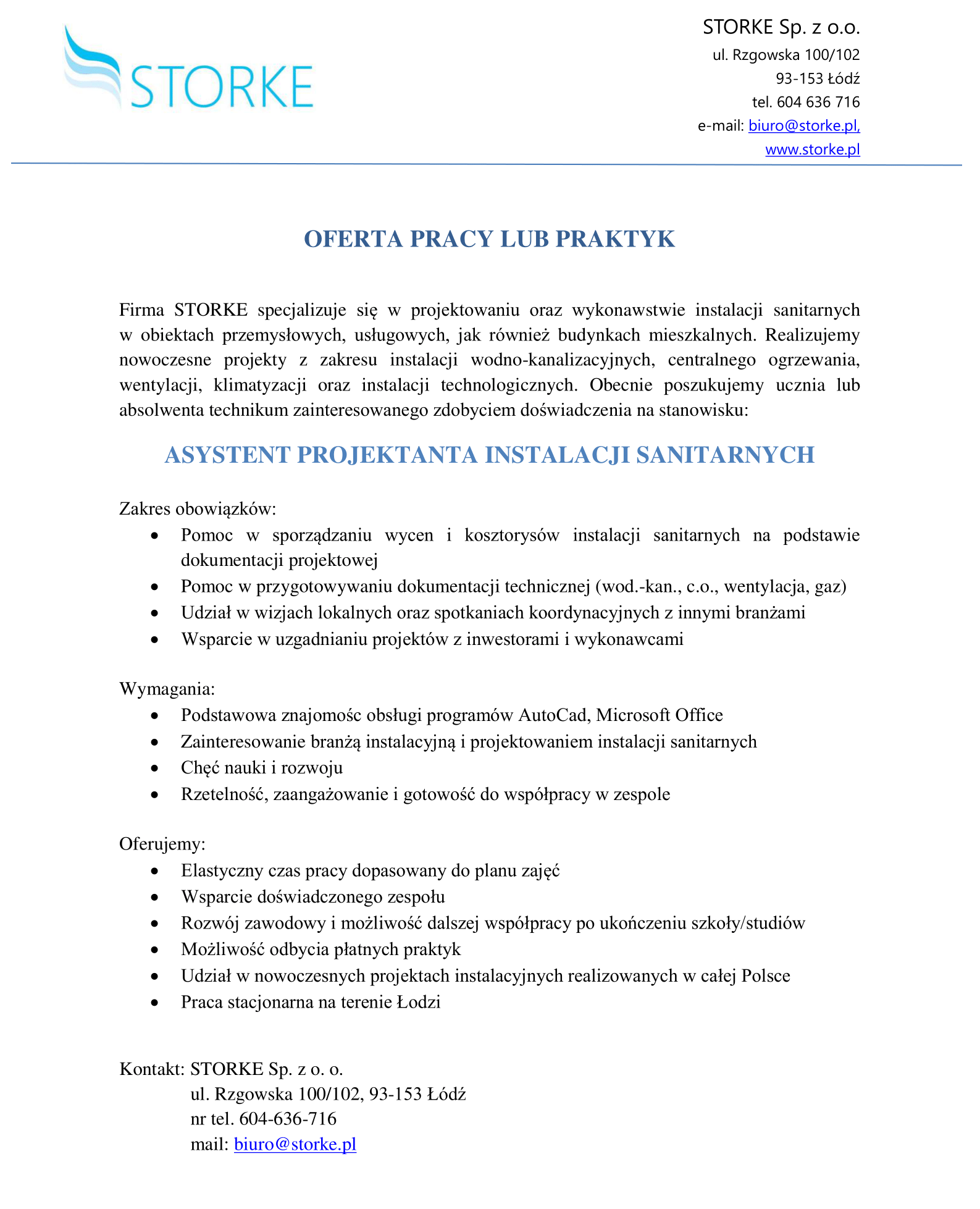 Oferta pracy - asystent projektsanta