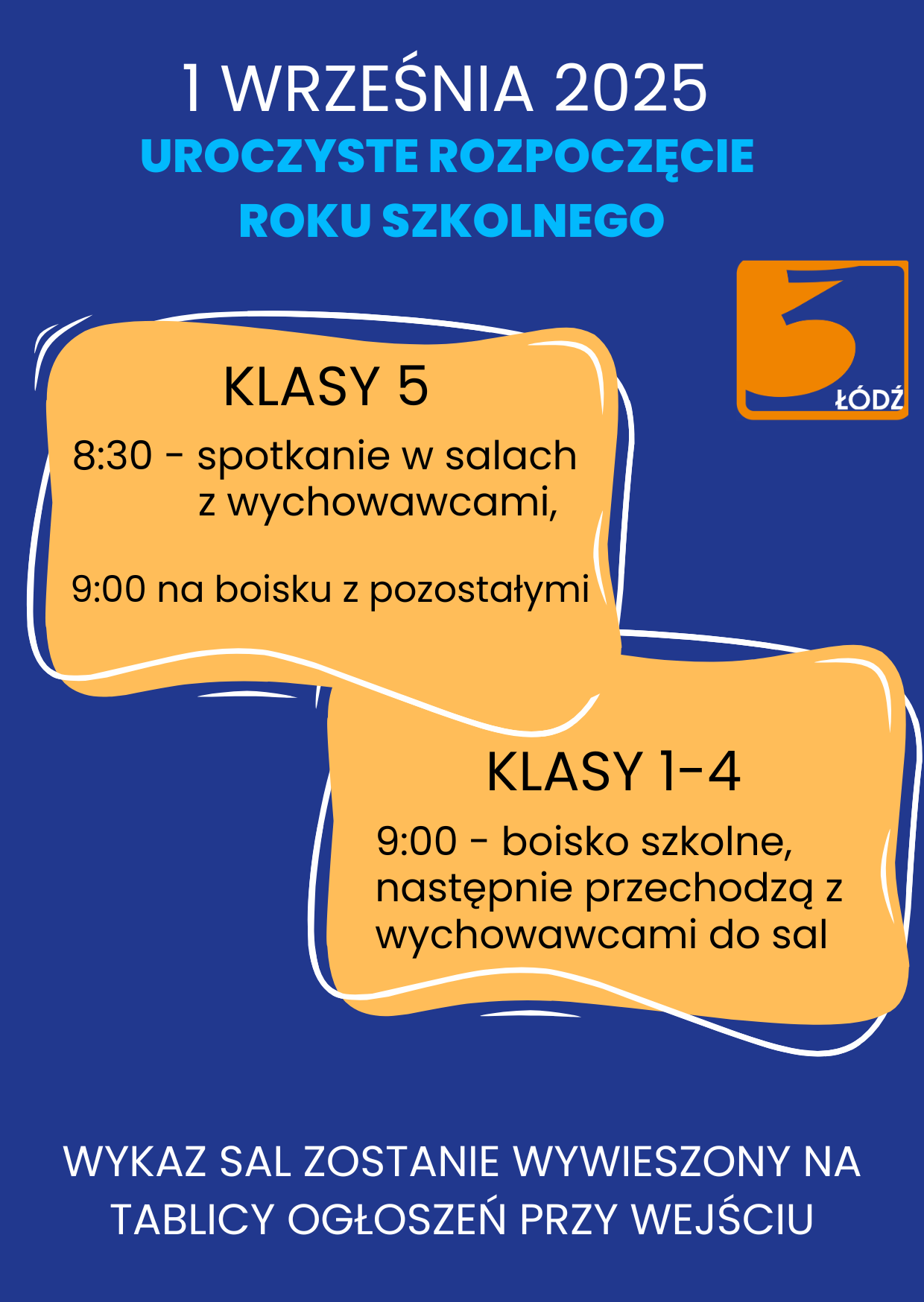 Informacja o rozpiczęciu roku szkolnego 2025/26 zgodna z tekstem powyżej