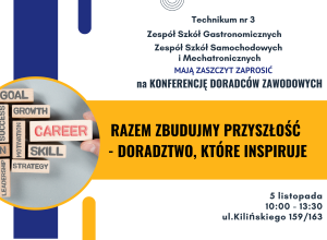Zapraszamy na Konferencję Doradców Zawodowych "Razem zbudujmy przyszłość"