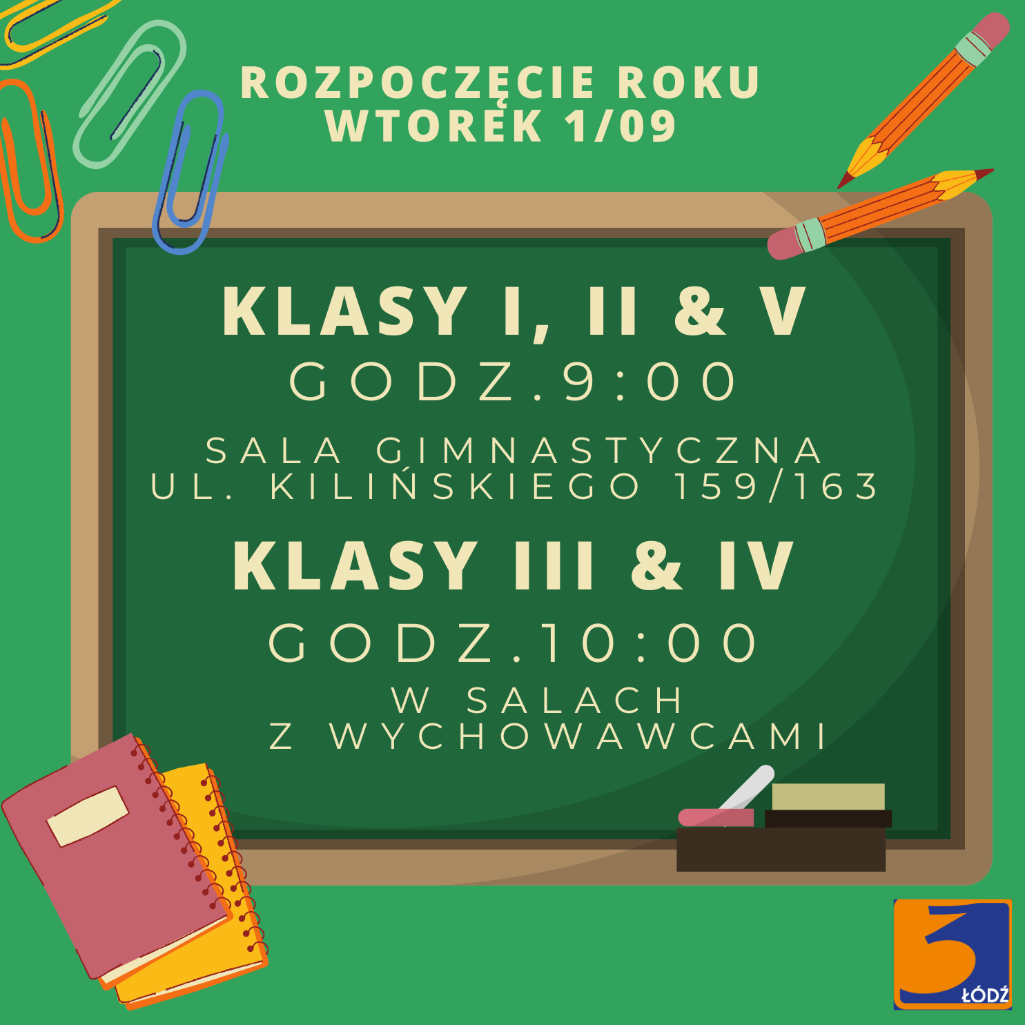 Grafika - terminy rozpoczecia roku szklnego