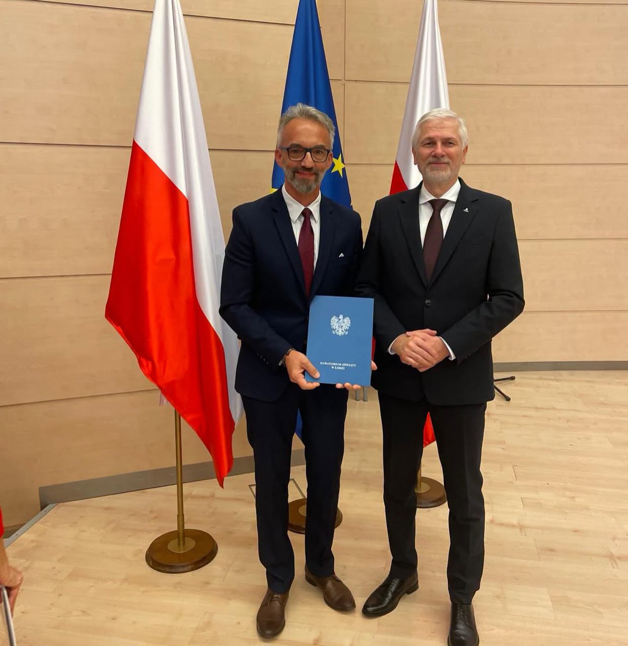 Pan Macij Wojciechowski z Ł&oacute;dzkim Kuratorem Oświaty