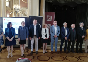 Laureaci plebiscytu podczas wręczenia nagród w Pałacu Poznańskiego