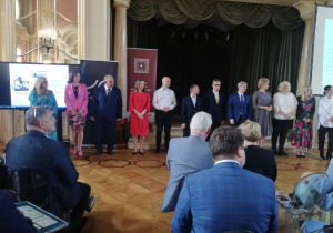 Laureaci plebiscytu podczas wręczenia nagród w Pałacu Poznańskiego