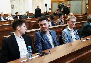 Igor poczas nominacji do Młodzieżowego Sejmiku Województwa Łódzkiego