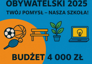 Grafika promujaca Szkolny Budżet Obywatelski