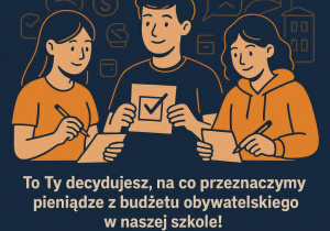 Grafika promujaca Szkolny Budżet Obywatelski