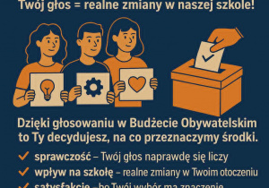 Grafika promujaca Szkolny Budżet Obywatelski